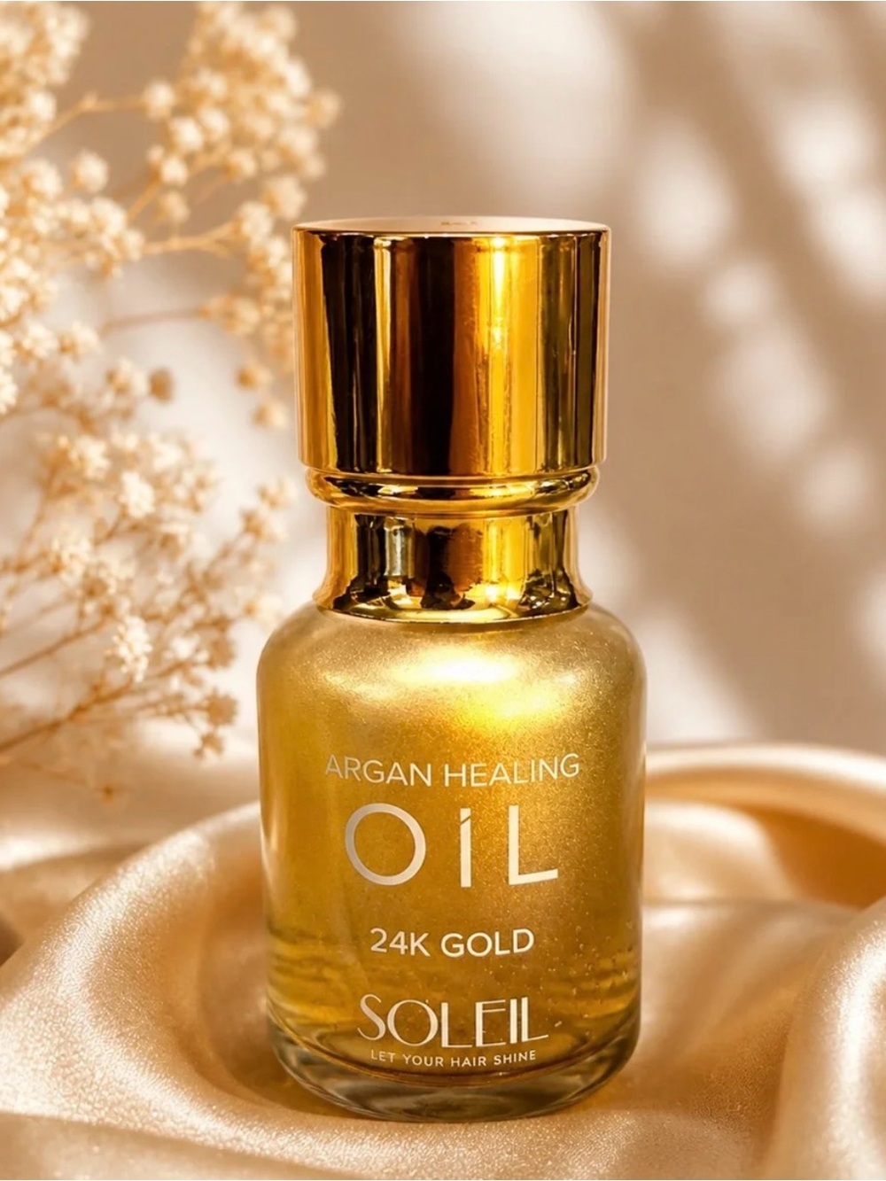 Soleil Argan Healing Oil 24K Gold — Radiant Gold Hair Elixir